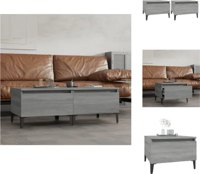 Obrázok produktu pre vidaXL Bočné stolíky 2 ks. Sivá Sonoma 50x46x35 cm Materiál na báze dreva - Bočné stolíky