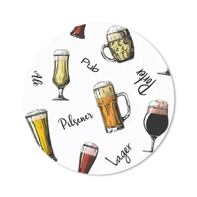 Produktbild von MuchoWow® Mauspad Mousepad Bier - Gläser - Muster 20x20 cm - Mousepads - Maus Mat - Pad - Mausunterlage - Schreibtischmatte