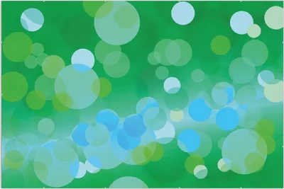 Produktbild von Wallario Wandbild Grüne und blaue Kreise - harmonisches Muster, Größe: 61 x 91,5 cm, Poster mit rahmenlosen Bildhalter