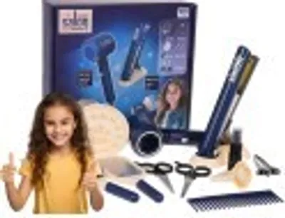Produktbild von Friseure Mega-Set Blau: Haartrockner & Zubehör Kids