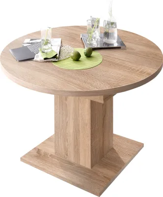 Produktbild von Esstisch >Judd< (ausziehbar bis 144cm) in Eiche sägerau - 104/144x76x104cm (BxHxT)