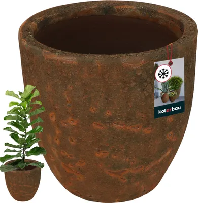 Obrázok produktu pre KOTARBAU® keramický kvetináč hnedý výška 29 cm ⌀ 30 cm glazované kvetináče vnútorné obývacia izba vonkajšie a vnútorné mrazuvzdorné kvetináče Kvetináč na rastliny