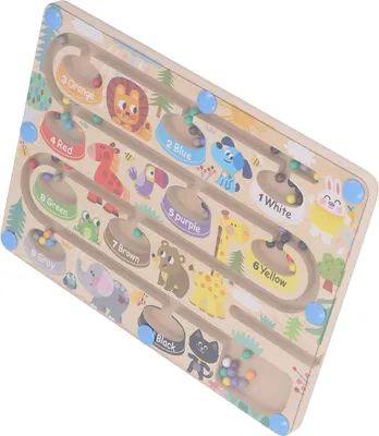 Obrázok produktu pre Magnetická hračka na počítanie, vzdelávacia drevená tabuľa s farebnými číslami pre batoľatá, deti, S, 30 x 22 cm