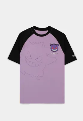 Immagine prodotto di Maglietta unisex loose fit Pokémon – Gengar (manica raglan viola scuro)