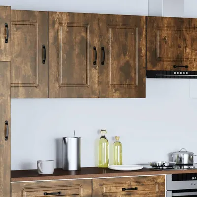 Immagine prodotto di vidaXL Parete attrezzata per cucina Kalmar in legno rovere fumé
