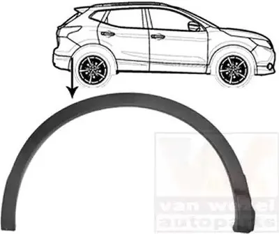 Produktbild von VAN WEZEL Radlauf Verbreiterung Kotflügel für NISSAN Qashqai II (J11, J11)