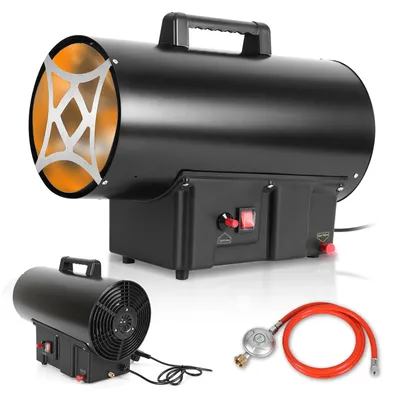Image de Ventilateur de chauffage au gaz, 10 kW, chauffe-gaz au propane, chauffage de chantier avec une pression de 700 mbar, radiateur pour atelier, chantier, garage, entrepôt, serre