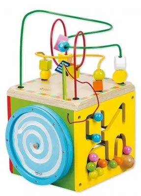 Image de Cube looping multi-activités en bois - classic world - jeux premier âge