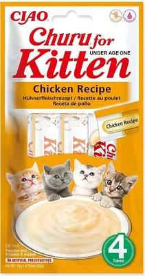 Image de Pochoutka Churu Kitten kuře 4x14g