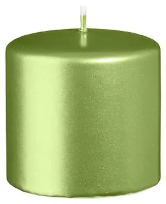 Produktbild von Stumpenkerzen Metallic Matt Grün 70 x Ø 70 mm, 12 Stück