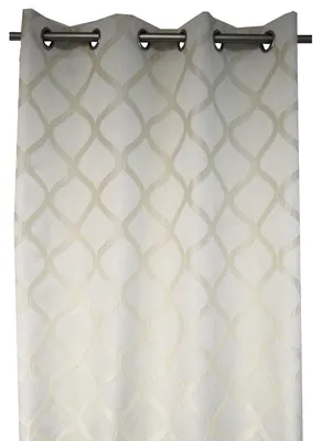 Jacquard-Vorhang, Polyester, 140 x 260 cm, Natur