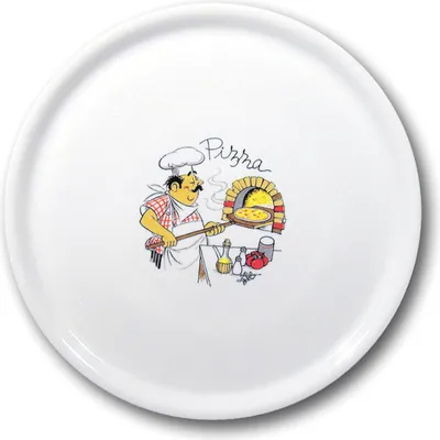 Produktbild von Durable Speciale Porzellan Pizzateller dekoriert 330mm - 6er Set