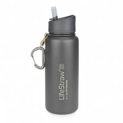 Immagine prodotto di LifeStraw Go Steinless Steel (grigio) - Borraccia sottovuoto con filtro - 0,7 L