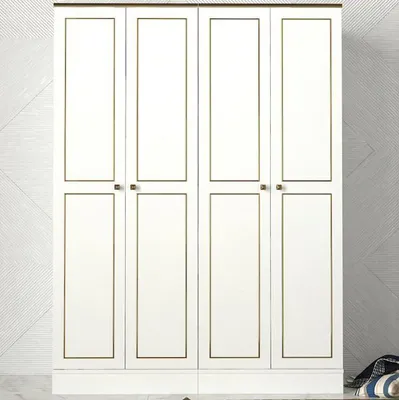 Obrázok produktu pre Šatníková skriňa Šatníková skriňa do spálne Moderná biela 140 cm