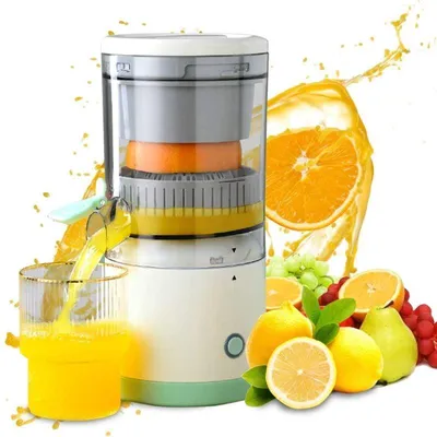 Produktbild von Multifunktionale elektrische Zitruspresse, Saftausbeute für Zitronen, Orangen und Grapefruits, tragbare, kabellose und per USB aufladbare Fruchtpresse für Küche und Reisen