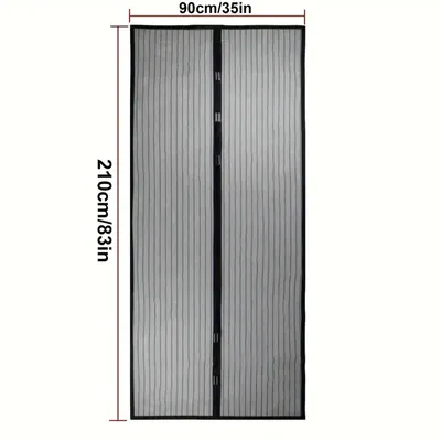 Produktbild von 210x90cm Magnetická sieťka proti hmyzu na dvere, magnetická sieťka proti komárom, automaticky zatvorená, záves proti komárom na balkónové dvere na terasu,