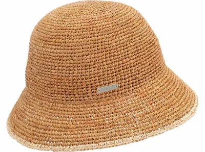Seeberger knautschbare Raffiastroh Crochet Glocke in braun
