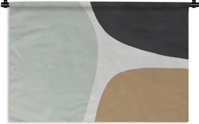 Produktbild von MuchoWow® Wandteppich Wandbehang Pastell - Minimalismus - Gestaltung 90x60 cm Tapisserie Dekoration Wandtuch - Wandskulpturen - Bildteppich