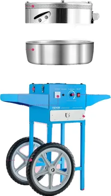 Zdjęcie produktu dla Urządzenie do robienia waty cukrowej, moc 1000 W, misa ze stali nierdzewnej, niebieski
