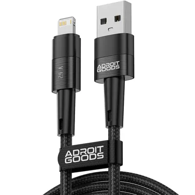 Obrázek produktu pro AdroitGoods iPhone nabíjecí kabel 2 metry vhodný pro Apple iPhone - 2,4A rychlý nabíjecí kabel - Lightning USB kabel