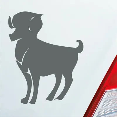 Produktbild von Auto Aufkleber Sternzeichen Widder PKW Car KFZ Roller 8x10 cm Grau Sticker Heckscheibenaufkleber