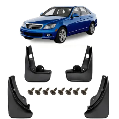 Produktbild von HERSTMOTO Schmutzfänger, 4er-Set Schmutzfänger-Kit Spritzschutz Schmutzfänger mit Befestigungssatz, passend für Mercedes C-Class W204 Sedan 2007-2011