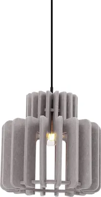 Produktbild von QAZQA - Retro Retro-Hängelampe I Pendellampe I Pendelleuchte schwarz mit taupefarbenem Schirm - Felt I Wohnzimmer I Schlafzimmer - Felt Rund - LED geeignet E27