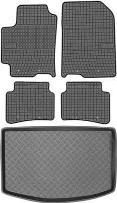 Produktbild von Kia Rio IV Schrägheck ab 2017 SET - Gummifußmatten + Kofferraummatte