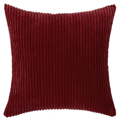 2er-Set Cord Kissenbezug 45x45 cm weinrot