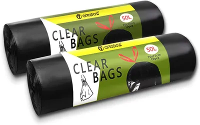 Productafbeelding van Vuilniszakken 50L, 20 stuks, 70 x 75 cm, Sterk polyethyleen, voor Afval