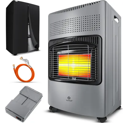 Produktbild von KESSER® 4200 Watt Keramik Gasheizer inkl. Gasdruckregler Gasschlauch + Schutzhülle - Gasheizofen, Heizstrahler Gasheizgerät, Infrarot Keramikbrenner, Butan- oder Propangasflaschen bis 15kg