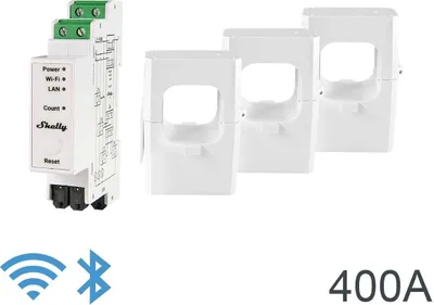 Productafbeelding van Shelly · Pro · "Pro 3EM" · Stroommeter · inclusief 3 aansluitingen · Meetfunctie · WLAN