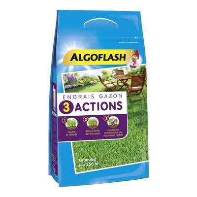 Obrázek produktu pro ALGOFLASH Hnojivo na trávník 3 účinky – 10 kg