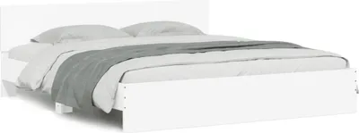 Produktbild von vidaXL Bettgestell mit Kopfteil Weiß 200x200 cm