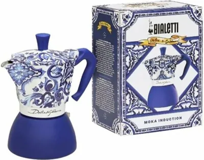 Obrázok produktu pre Kávovar Bialetti Dolce&Gabbana Moka Induction Mediterranean Blue na 6 šálok