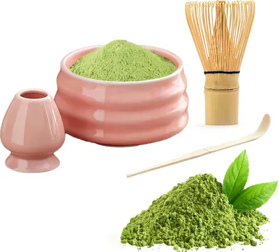 Produktbild von Matcha Teezeremonie Set, Matcha Schneebesen, Keramik Schale, Teelöffel, Natürliches und sicheres Design, Matcha-Set Geschenke für Freunde