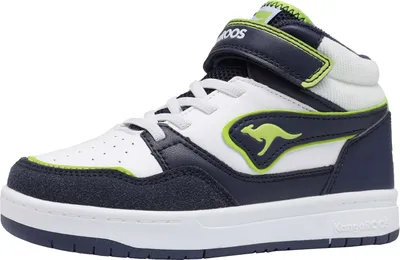 A single high-top sneaker is shown against a white background.