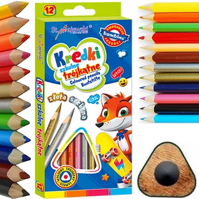 Produktbild von Bambino Dreieck Buntstifte Schulbedarf 12 Farben