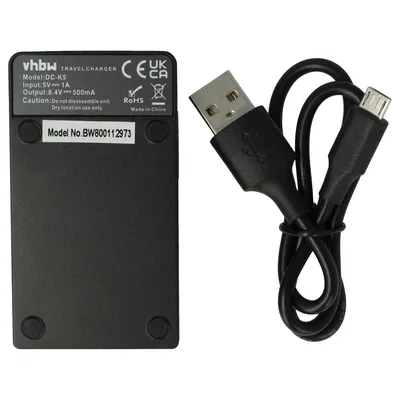 Produktbild von vhbw USB-C Ladegerät kompatibel mit Canon PowerShot G10, SX30 is, G11, G12 Kamera - Ladeschale + USB-C Kabel Ladeanzeige