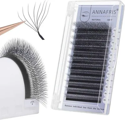 Productafbeelding van Famanu Wimperverlengingen, 8D volume - Kunstwimpers, 0.07D, 8-15 mm
