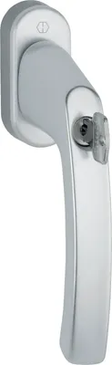 Produktbild von HOPPE Fenstergriff LIÈGE abschließbar, Vierkant 7 x 32, Nm 35 silber eloxiert