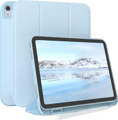Produktbild von EAZY CASE Smartcase mit Stifthalter für Apple iPad 10,9" (10. Gen.) Hülle mit Stifthalterung, Tablet Cover aufstellbar  10,9 Zoll in Blau