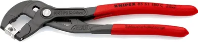 Imagen del producto de Alicate para abrazaderas de mangueras, longitud total: 180 mm, cabeza gris, revestimiento de plástico Knipex