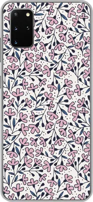 Produktbild von MuchoWow® Handyhülle Schutzhülle Hülle für Telefoonhoesje Samsung Galaxy S20 Plus Mädchen - Blumen - Rosa - Muster - Mädchen - Kinder - Mädchen Silikon Softcase Handy Hülle - Hartschale