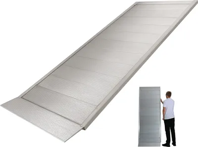 Produktbild von TRUTZHOLM 1x Eventrampe 214 cm Traglast 600kg Alu grau geriffelt Rampe Auffahrrampe Verladerampe