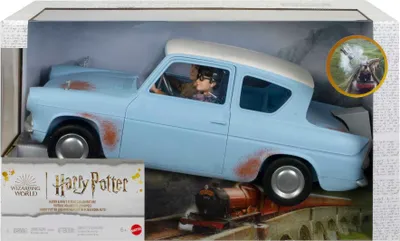 Produktbild von Harry Potter und Ron Weasley im fliegenden Auto, Puppen Set mit Zubehör