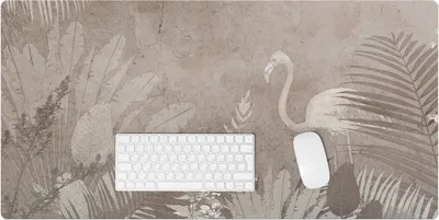 Produktbild von Flamingo Im Dschungel – Schreibtischunterlage – Rutschfeste Tischunterlage – Schreibtischmatte für Büro & Zuhause – Schreibunterlage – Mauspad – Tischmatte – 100 x 50 cm