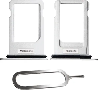 Produktbild von iPHONE 8 PLUS SIM KARTEN HALTER TRAY ADAPTER FACH STECKER SLOT CARD NADEL SILBER