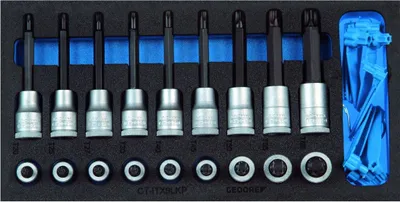 Produktbild von GEDORE 1500 CT1-ITX 19 LKP Satz Schraubendrehereinsätze 1/2" in Check-Tool-Modul, 2308940