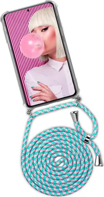 Produktbild von TWIST-Case + TWIST-Cord für Samsung Galaxy S21 Ultra, Farbe:Bubblegum (Silber)